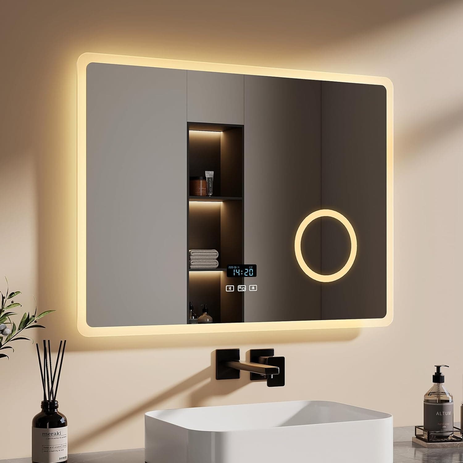 EMKE LED Badspiegel mit Bluetooth