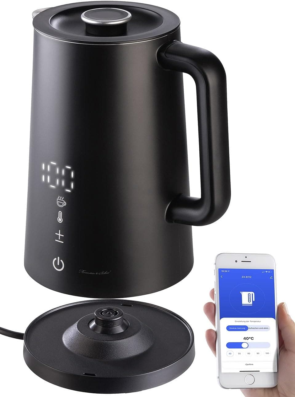 Rosenstein & Söhne Smarter WLAN-Wasserkocher
